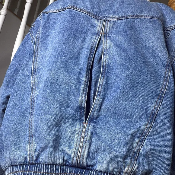 Wild Fable Sherpa Lined  Blue Denim Jacket Size XS EUC Fall Fashion Casual Basic - Picture 5 of 8
